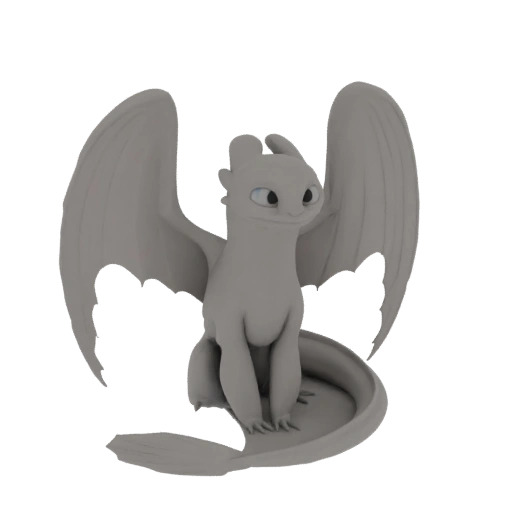 Night Fury Dragon Miniature