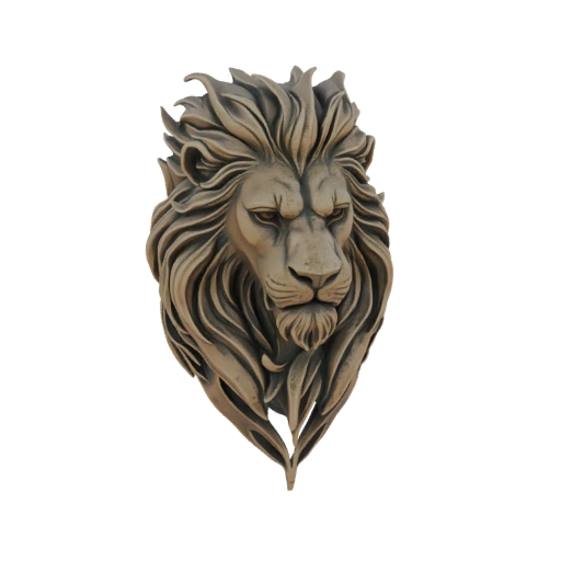 Majestic Lion Head Sculpture