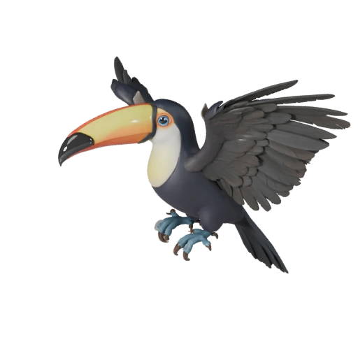 Modello 3D Tucano per Unity - Asset Pronto per il Gioco, FBX | Royalty-Free