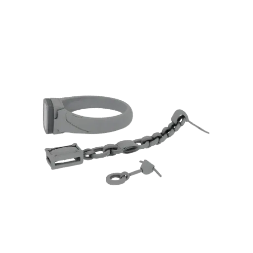Luxury Ring And Pendant Set scene ready 3D model, side view studio render, showing set silhouette and surface contrast.