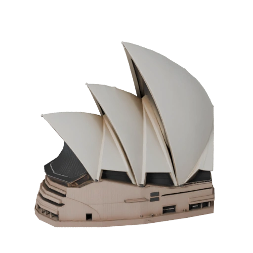 Modello 3D High Poly Sydney Opera House per Asset di Rendering Archviz