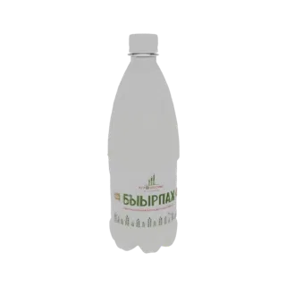 3D render of a white plastic bottle with a green label featuring Cyrillic text and wheat graphics.