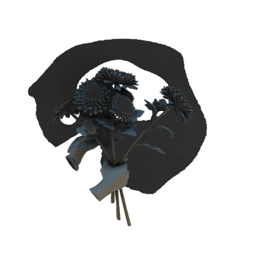 Gothic Hands Holding Chrysanthemums