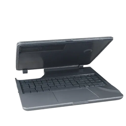 Business Portable Workstation 3D model, three-quarter studio product render, showing brushed metal, form detail.