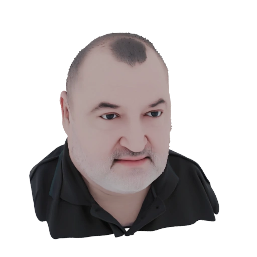 Man with Balding Hair and Beard