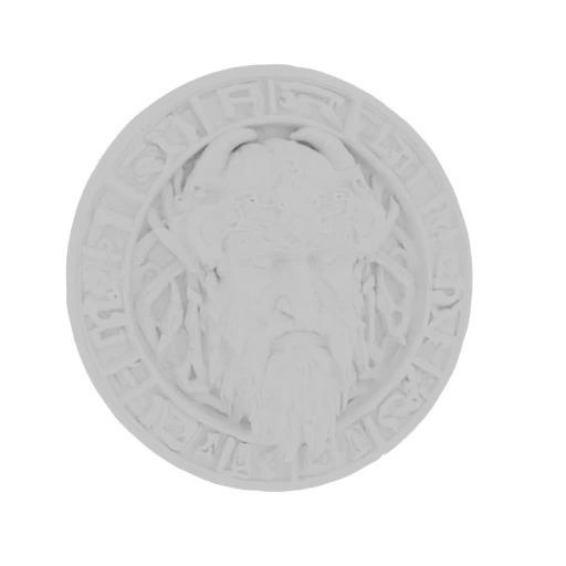 Odin's Rune Medallion 3D Model