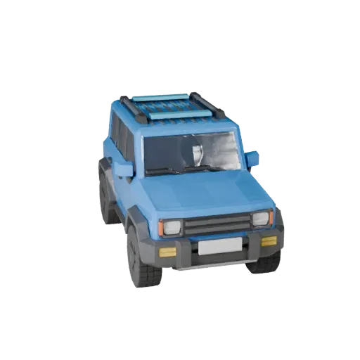 Low Poly Utility SUV 3D Modell für Unity & Unreal Spiele