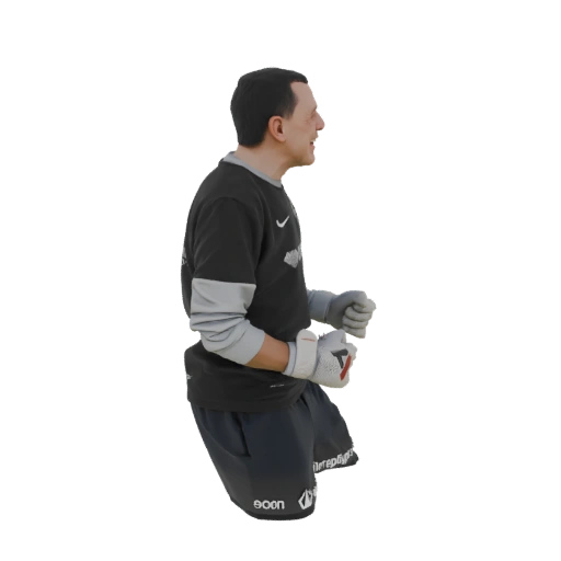 Goalkeeper in Action 3D Model