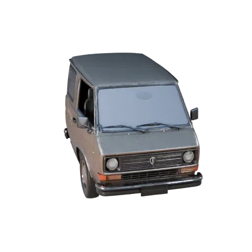 Retro Van 3D Model for Blender & Games - PBR Asset