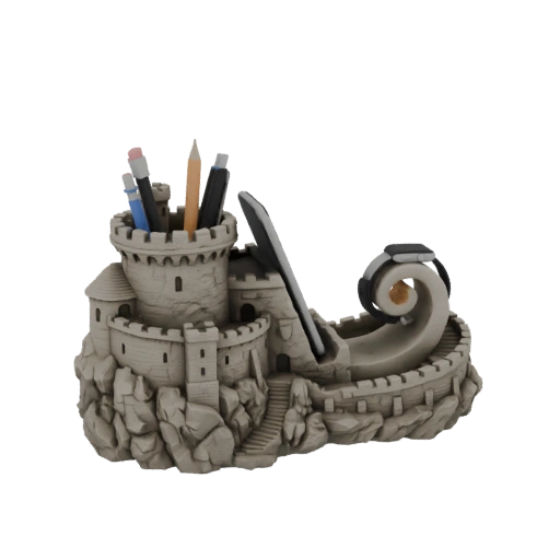 Castle Desk Organizer and Phone Stand