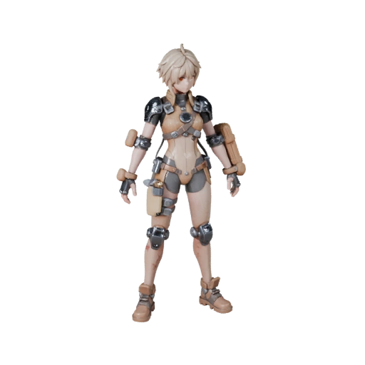 Modelo de Personagem Aluno NPC Anime - Rigado