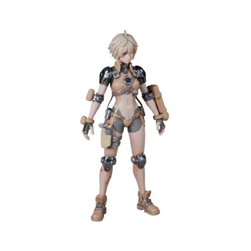 Anime NPC Student Character Model - Rigged