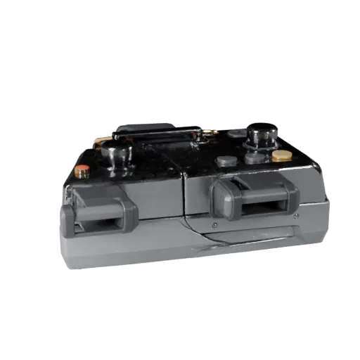 Modern Control Lever High Poly 3D model, close-up studio render, showing metal hinges, clear interaction affordances.