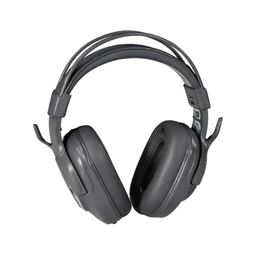 Sports Gaming Headset High Poly 3D model, close-up studio render, showing soft ear pads, wearable scale.