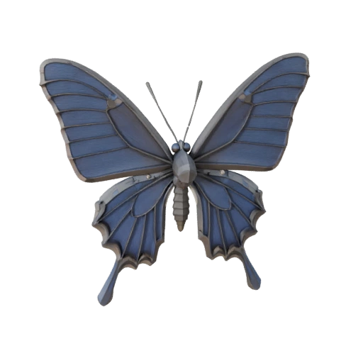 Modello 3D Farfalla Coda di Rondine Low Poly - Asset di Gioco Unity con FBX