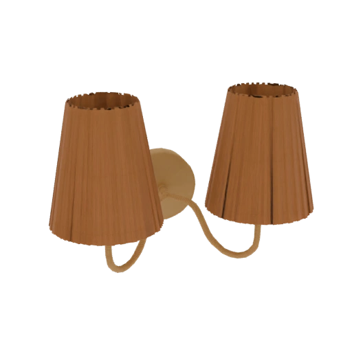 Double Pleated Cone Sconce Lamp 3D Model