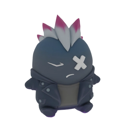 Punk Rock Character 3D Model