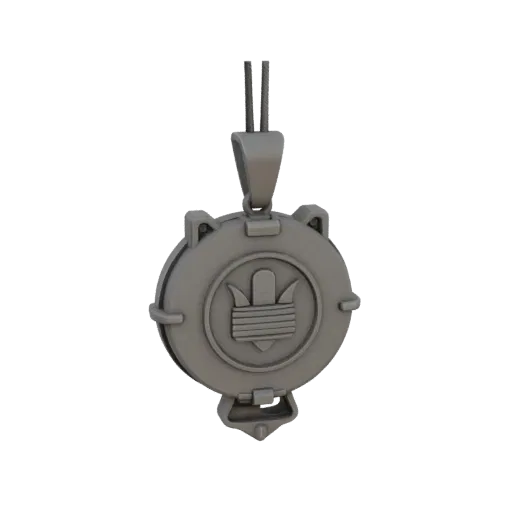 Symbolic Locket print ready 3D model, studio profile shot, showing recognizable pendant proportions and material breaks.