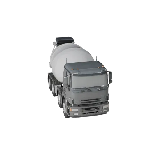 Camion Betoniera 3D Model per Unity - Gioco Low Poly