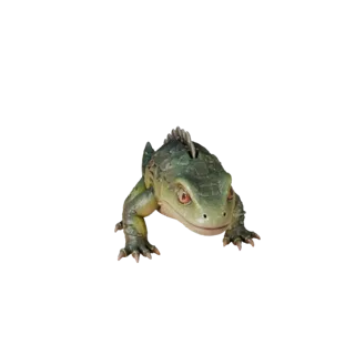Modelo 3D de Monstruo de Gila caricaturizado, render de vida silvestre en vista lateral, asset de animal estilizado con patro