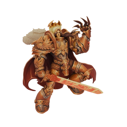 Golden Emperor with Sword and Claw