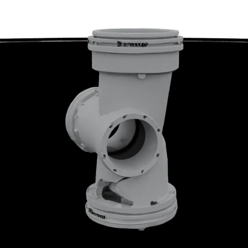 Pipe Tee with Flow Splitter
