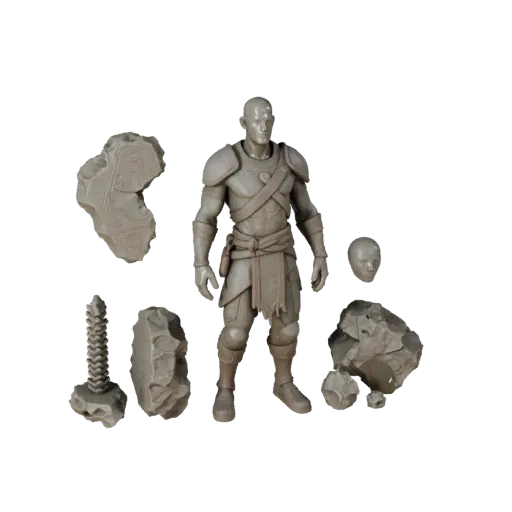 Personaggio 3D Realistico di Mago Comandante, vista viewport del motore, risorsa pronta per Unreal Engine con Modello di Mago