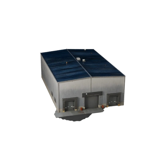 Modelo 3D de Armazém de Estaleiro Low Poly para Jogos e VR
