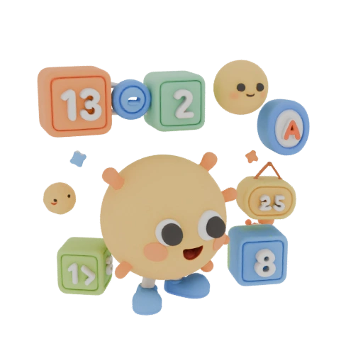 3D Character Model with Blocks
