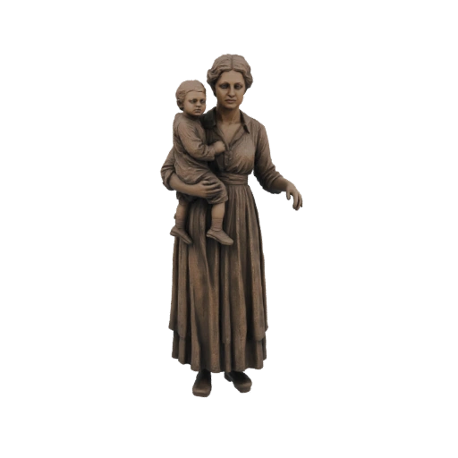 Mother and Child Bronze Statue