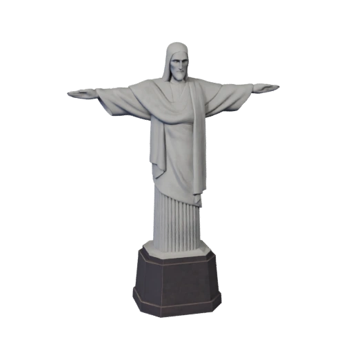 Modelo 3D Cristo Redentor para Unreal - Ativo em Tempo Real