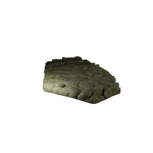 Moonlit Marsh Biome Realistic 3D model, three-quarter environment render, showing terrain layers, mud shelves.