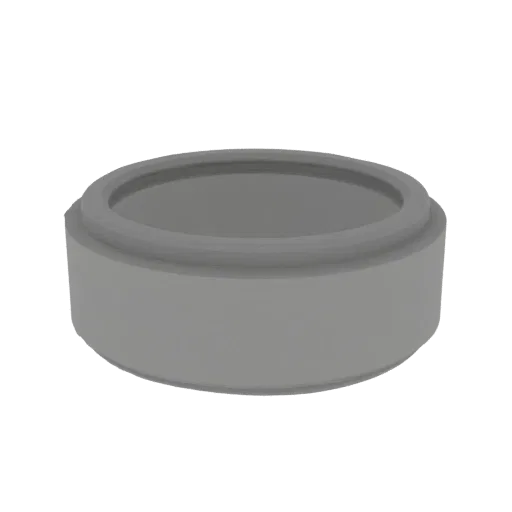3D model of a gray spacers ring with an inner diameter of 60.1 mm and an outer diameter of 72.6 mm, height 15 mm.