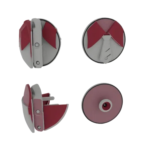 Round Shirt Stud print ready 3D model, front view studio render, showing cufflink form, surface, and scale cues.