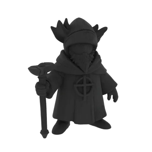 Medieval Dwarf Cleric Miniature STL