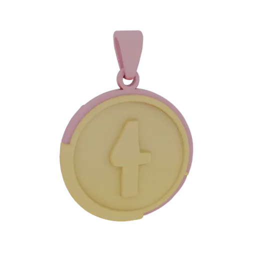 Symbolic Medallion print ready 3D model, perspective studio render, showing pendant form, surface, and scale cues.