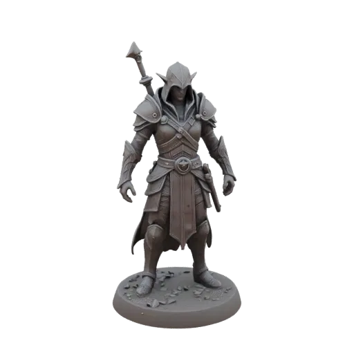 Fantasy Dark Elf Assassin Miniature STL