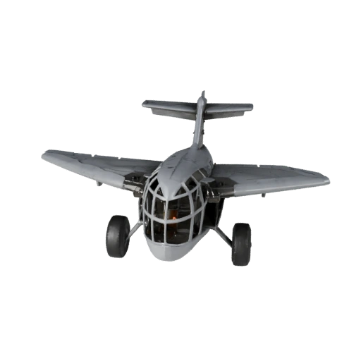 Hohe Poly Flugzeug 3D Modell für Studio-Renderings PBR-Asset