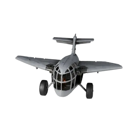 High Poly Airplane 3D Model for Studio Renders PBR Asset
