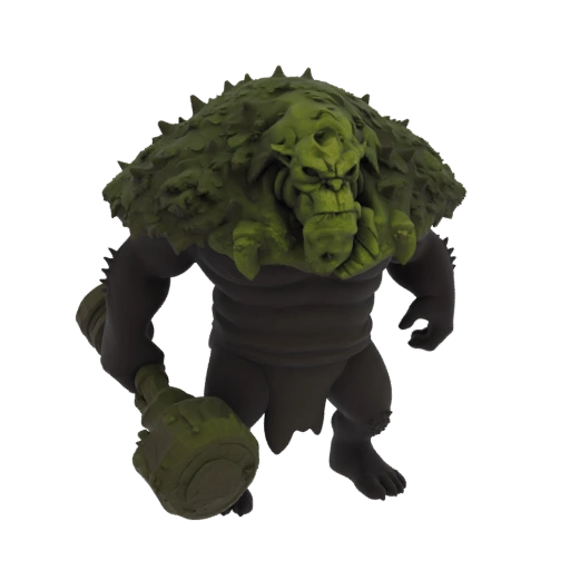Dark Fantasy Boneclad Troll Enemy Miniature STL