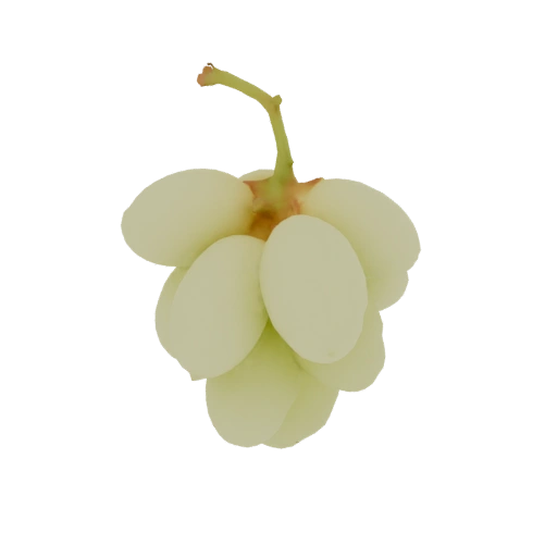 Cluster of White Grapes 3D Model