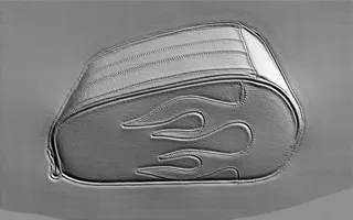 Modèle 3D de bas-relief avec motifs de flammes et rayures texturées