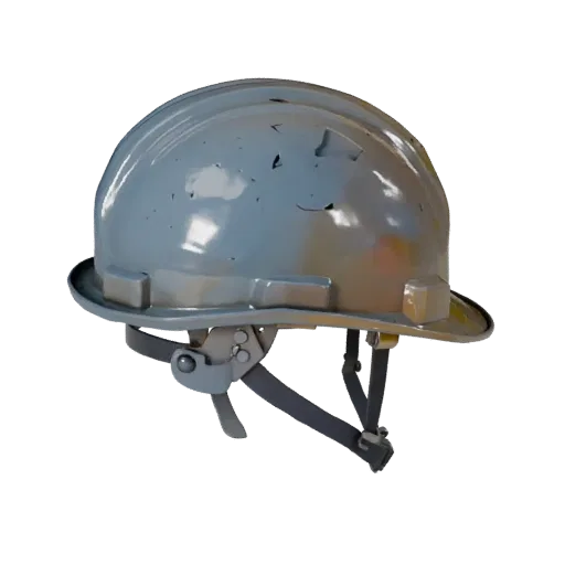 Warehouse Hard Hat 3D model, side profile view, technical viewport render, showing plastic shells, form detail.