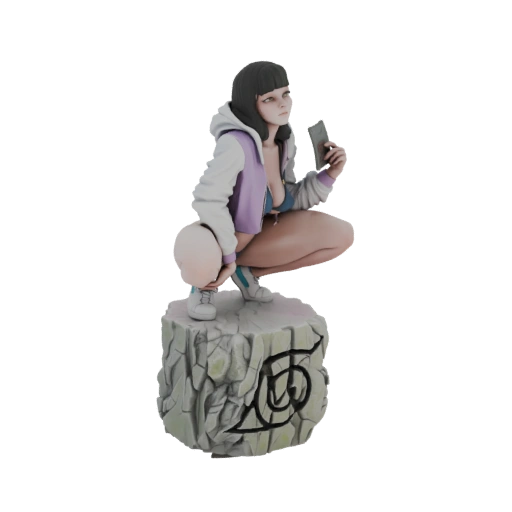 Hinata Hyuga Modern Casual Outfit 3D Model