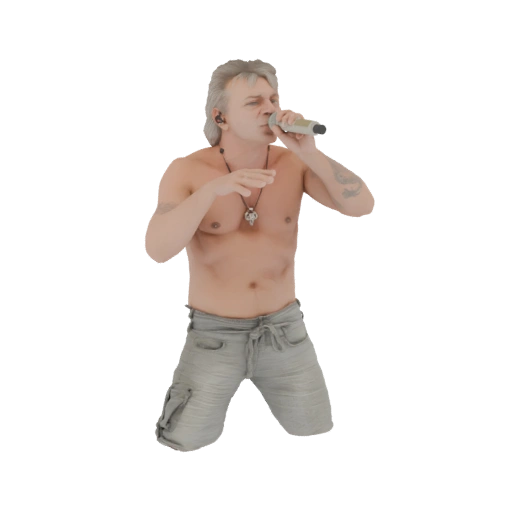 Rock Star Singer 3D Model