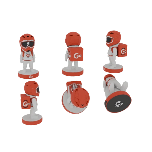 Go Rider Bobblehead 3D Model