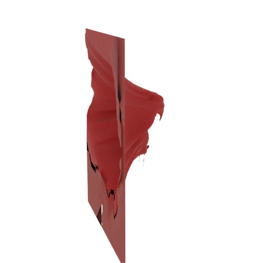 Red Fabric Drape 3D Model