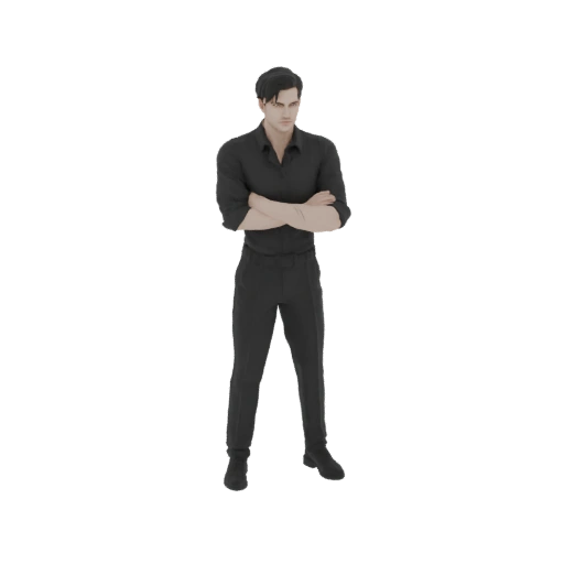 Man in Black Shirt and Pants