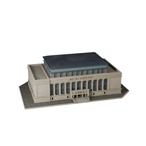 Печатное здание театра STL 3D модель - Масштабный ассет