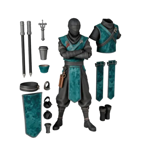 Sci-Fi Ninja Character Model - Rigged